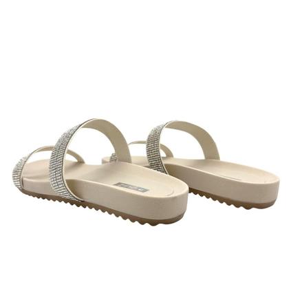 Imagem de Sandália Quiz Papete Tira Dupla com Strass Feminina