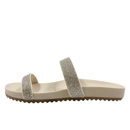 Imagem de Sandália Quiz Papete Tira Dupla com Strass Feminina