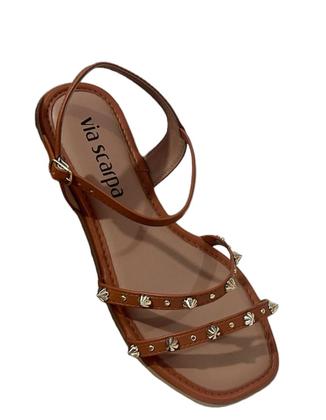 Imagem de Sandalia Rasteira Calcanhar Aberto Spikes premium