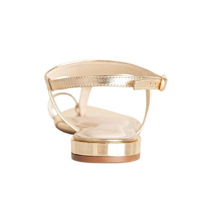 Imagem de Sandália Rasteira Dourada Dm Glam