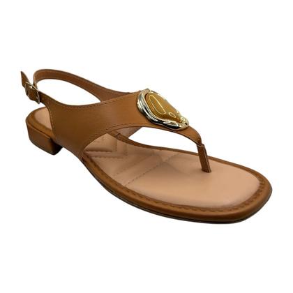 Imagem de Sandália Rasteira Feminina Mississipi Tiras Finas Com Aplique