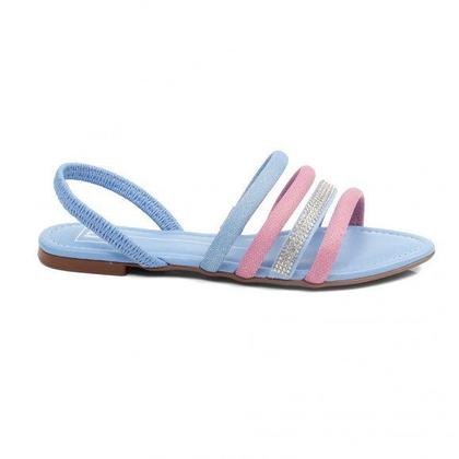 Imagem de Sandália Rasteira Feminina Moleca com Strass 5460.209