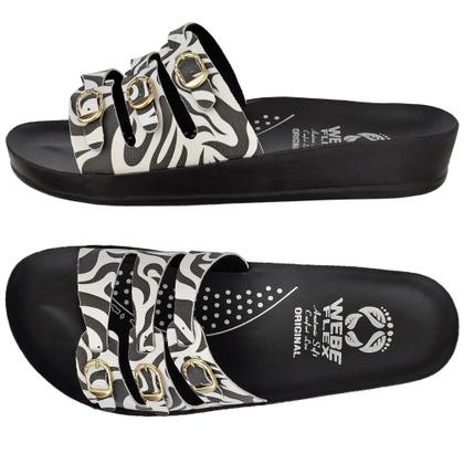 Imagem de Sandália Rasteira Feminina Ortopédica Leve Conforto Casual