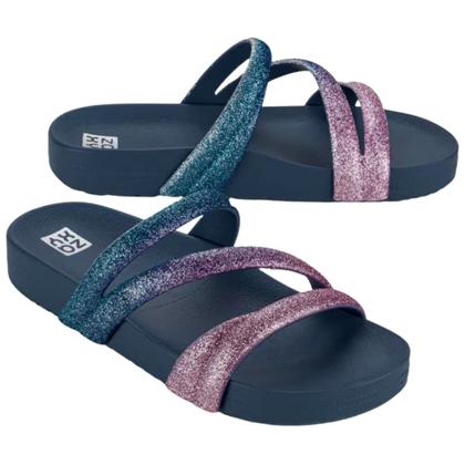 Imagem de Sandália Rasteira Feminino Pepete Slide Zaxy Glitter 18956
