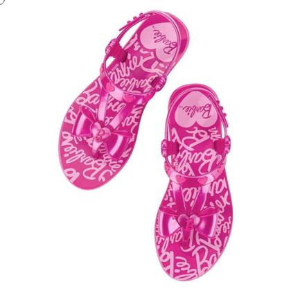 Imagem de Sandália Rasteira Grendene Barbie Laço Tira Glam - Grendene Kids