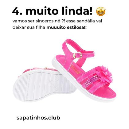 Imagem de Sandalia Rasteira Infantil Menina - KIT 2 PARES Tam 23 ao 34