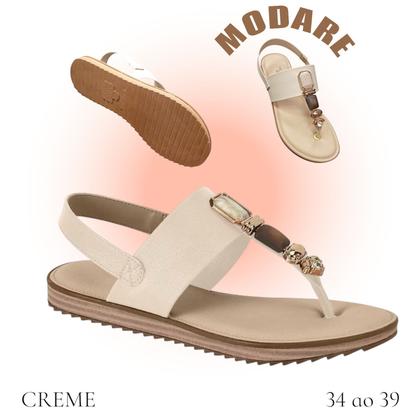 Imagem de Sandália Rasteira Pedra Modare Conforto Creme 7141.120