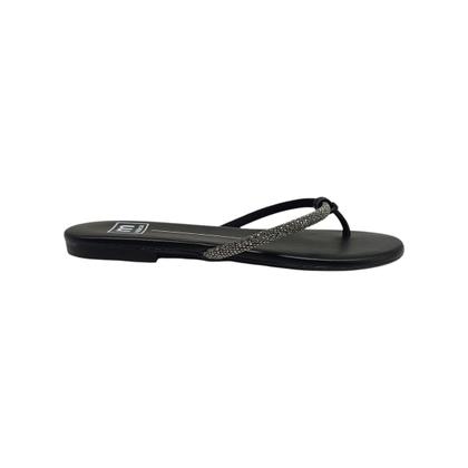 Imagem de Sandália Rasteirinha Feminina Tira Strass Leve e Macia Moleca 5557103