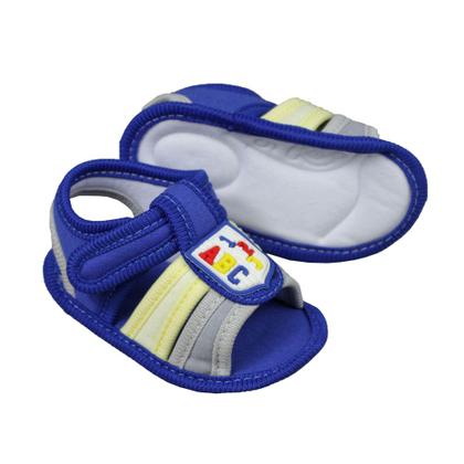 Imagem de Sandália royal de bebê menino com aplicação ABC