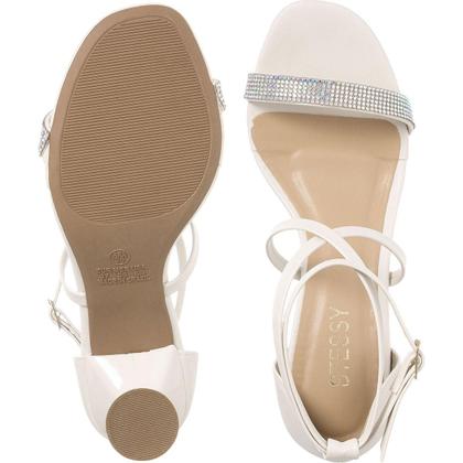 Imagem de Sandália Saltinho Taça Rolha Brilho Strass Festa