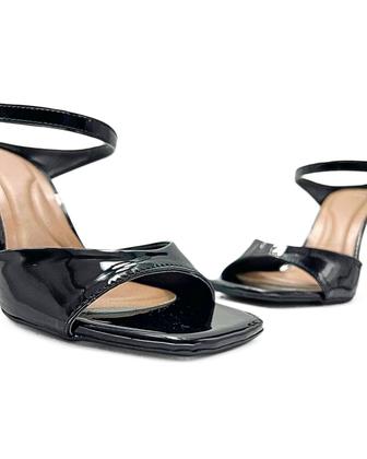 Imagem de Sandália Salto Alto 8cm Taça Fino Confort Com Fivela Open Toe Feminina 133