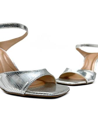 Imagem de Sandália Salto Alto 8cm Taça Fino Confort Com Fivela Open Toe Feminina 133