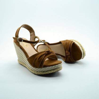 Imagem de Sandália Salto Plataforma Anabela Corda FootFlex