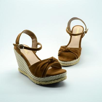 Imagem de Sandália Salto Plataforma Anabela Corda FootFlex