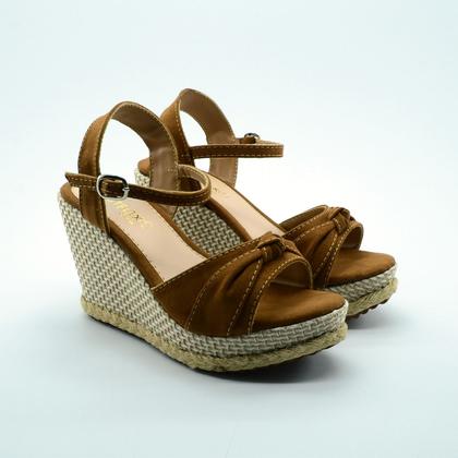 Imagem de Sandália Salto Plataforma Anabela Corda FootFlex