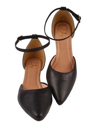 Imagem de Sandália Scarpin Preto Feminino Social Salto Quadrado Bico Fino