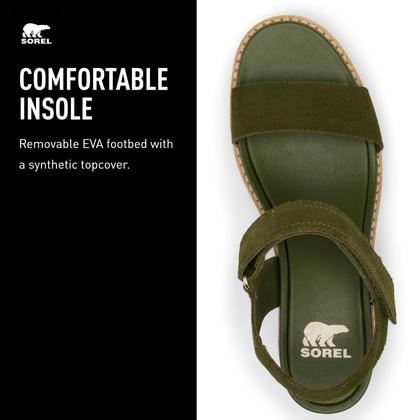 Imagem de Sandália Sorel Joanie IV Wedge Leather Utility Green Honey