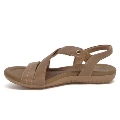 Imagem de Sandália Usaflex Rasteira Feminina Couro com Elástico R1804