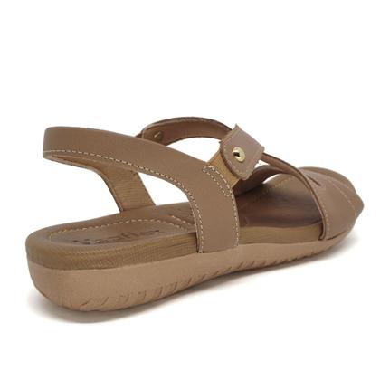 Imagem de Sandália Usaflex Rasteira Feminina Couro com Elástico R1804