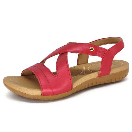 Imagem de Sandália Usaflex Rasteira Feminina Couro com Elástico R1804