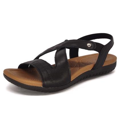 Imagem de Sandália Usaflex Rasteira Feminina Couro com Elástico R1804