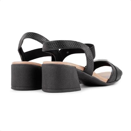 Imagem de Sandália Usaflex Salto Bloco com Elástico Feminino