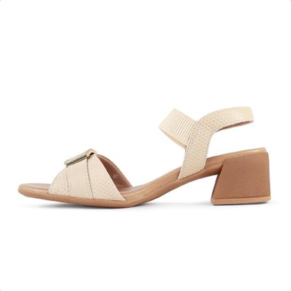 Imagem de Sandália Usaflex Salto Bloco com Elástico Feminino