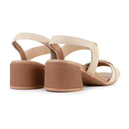 Imagem de Sandália Usaflex Salto Bloco com Elástico Feminino