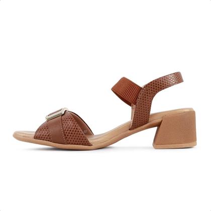 Imagem de Sandália Usaflex Salto Bloco com Elástico Feminino