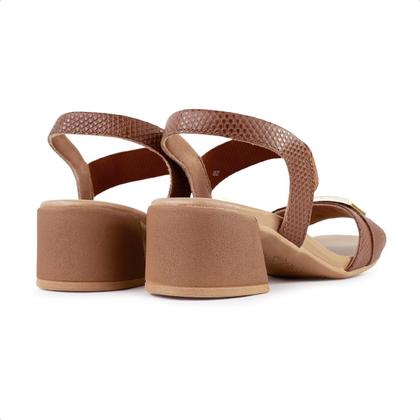 Imagem de Sandália Usaflex Salto Bloco com Elástico Feminino