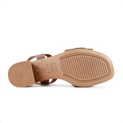 Imagem de Sandália Usaflex Salto Bloco com Elástico Feminino