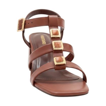 Imagem de Sandália Via Marte com Tiras Largas e Salto Bloco Confortável