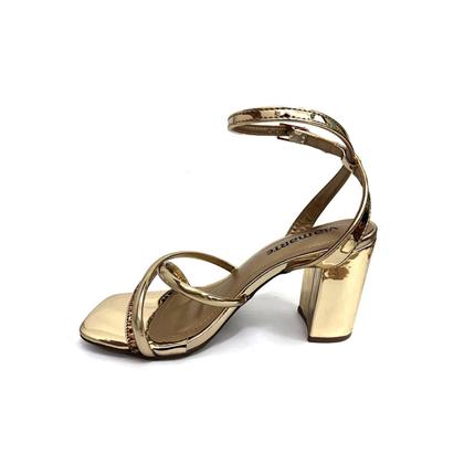 Imagem de Sandália Via Marte Salto Bloco P26037 96 139-016-01 Dourado