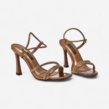 Imagem de Sandália Via Marte Salto Taça Cobre