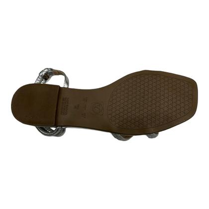 Imagem de Sandalia Via Uno 450244 Rasteira Baixa Bico Quadrado Elastico Feminino