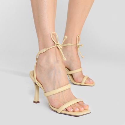 Imagem de Sandália Via Uno Amarração Salto Alto Feminina