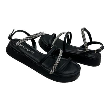 Imagem de Sandalia Via Uno Feminina 803012 Flatform Papete Flat Fivela Casual