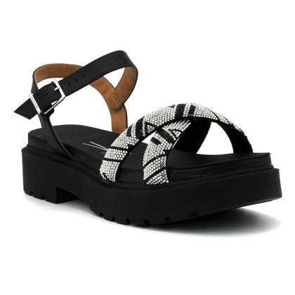 Imagem de Sandalia Vizzano 6499.114 Flatform Papete Feminino Brilho Meia Pata
