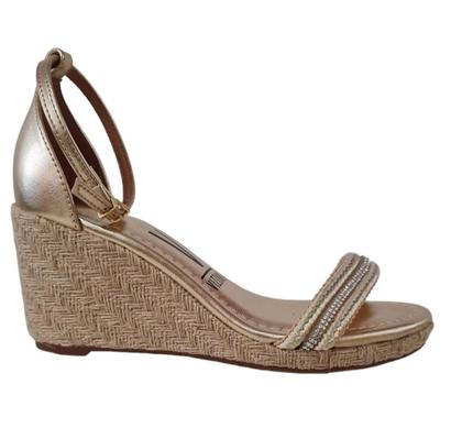 Imagem de Sandália Vizzano 6501.202 Anabela Plataforma Dourado