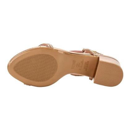 Imagem de Sandália Vizzano Ouro Rosado Feminina Elegante Luxo