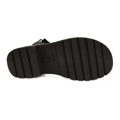 Imagem de Sandália Vizzano Papete Tira Strass Salto Flat Form Tratorado Preto 6499.103