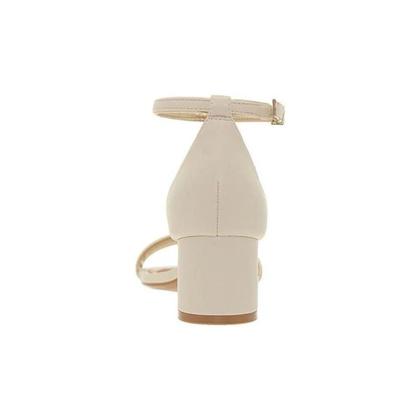 Imagem de Sandália Vizzano salto bloco com calcanhar fechado Branco Off /Dourado Ref.: 6291.1181