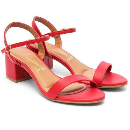 Imagem de Sandália Vizzano Salto Grosso Feminina Com Fivela Conforto