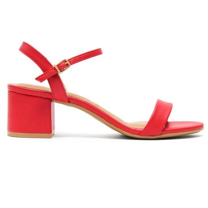 Imagem de Sandália Vizzano Salto Grosso Feminina Com Fivela Conforto