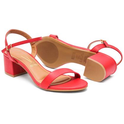 Imagem de Sandália Vizzano Salto Grosso Feminina Com Fivela Conforto