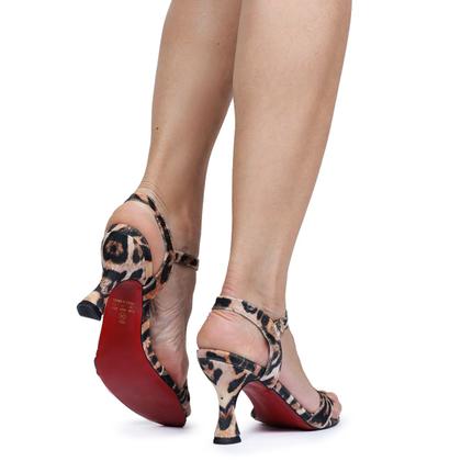 Imagem de Sandália VL Carretel Wild Onça Salto Baixo e Bico Redondo