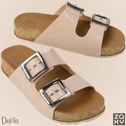 Imagem de Sandália Zaxy Partner III com Fivelas Modelo Slide Ultra Confortável Moda Feminina Macia