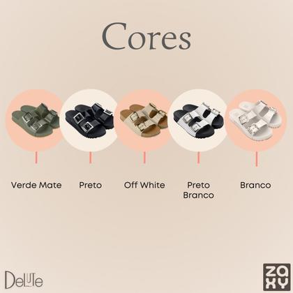 Imagem de Sandália Zaxy Partner III com Fivelas Modelo Slide Ultra Confortável Moda Feminina Macia