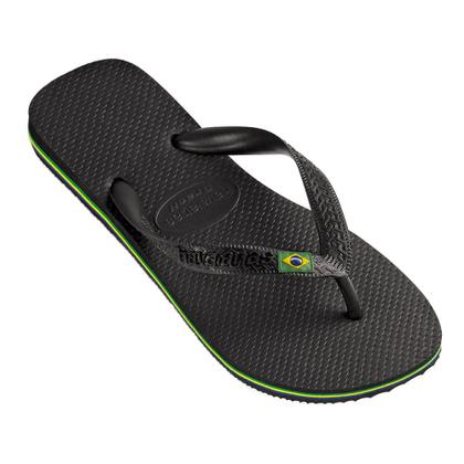 Imagem de Sandálias Havaianas Brasil Preto Tamanho 35/36 1 Par