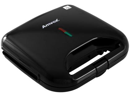 Sanduicheira Amvox AMS 370 Preta 750W - Antiaderente Imagem de Sanduicheira Amvox AMS 370 Preta 750W